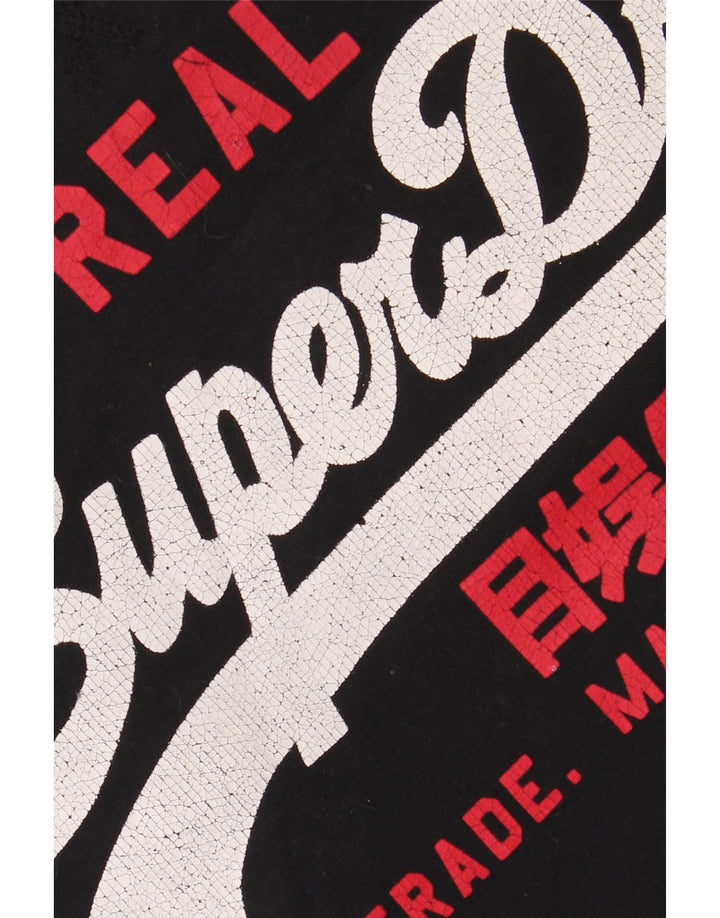 Felpa grafica da uomo Superdry Maglione cotone nero medio
