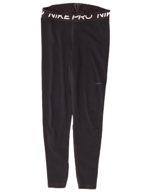 Leggings grafici Nike da donna Dri Fit UK 12 medio nero poliestere sportivo