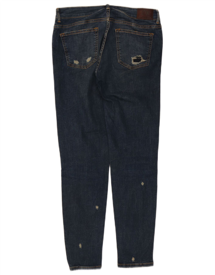 Jeans skinny effetto invecchiato Zara da donna EU 40 medio W30 L27 blu