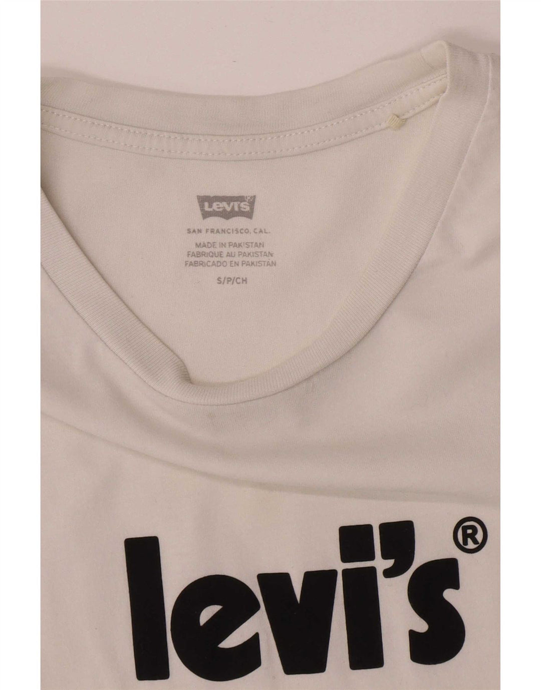 T-shirt grafica da donna Levi's Top UK 10 piccola bianca