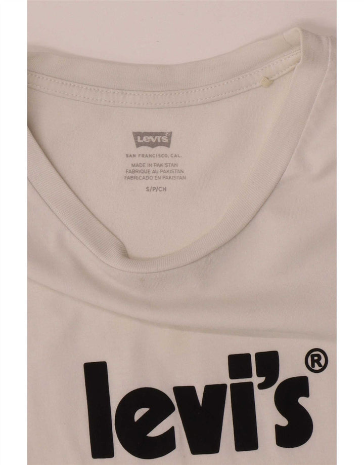 T-shirt grafica da donna Levi's Top UK 10 piccola bianca