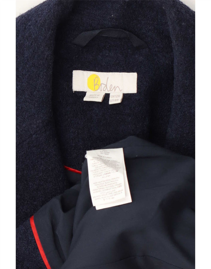 Giacca blazer da donna a 2 bottoni Boden UK 12 media lana blu navy