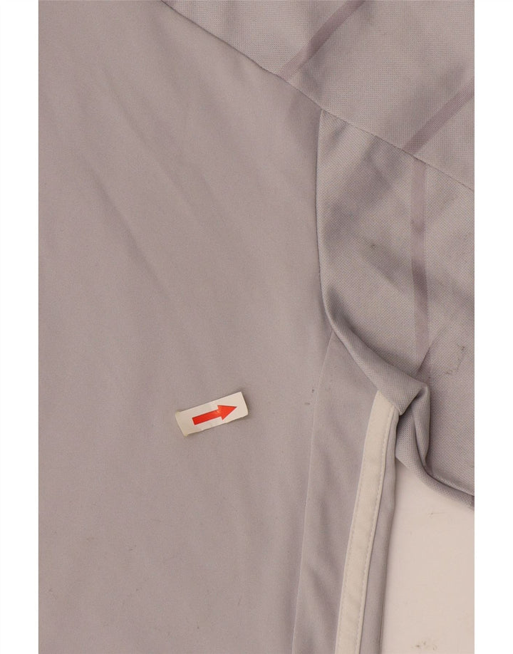 Maglietta Adidas Aeroready da uomo, piccola, in poliestere a righe grigie