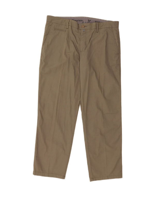 Pantaloni chino dritti da uomo AVIREX W34 L28 cotone kaki