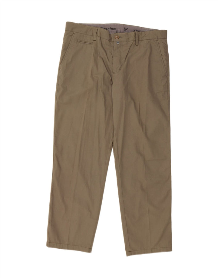 Pantaloni chino dritti da uomo AVIREX W34 L28 cotone kaki
