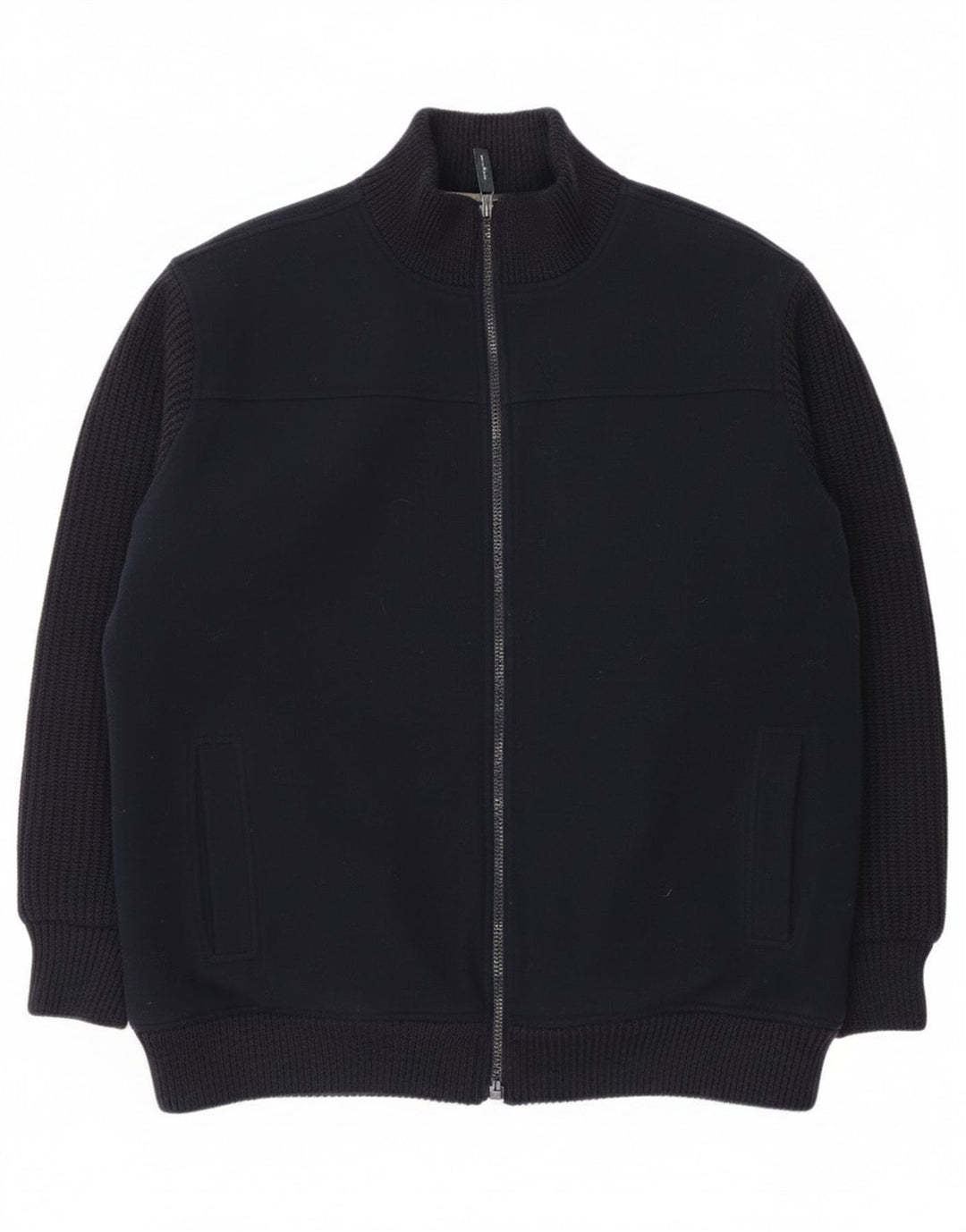 Giacca in pile da uomo dal taglio ampio James Pringle UK 40 Large in poliestere blu navy