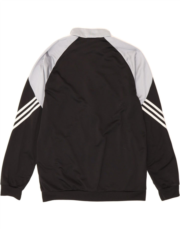ADIDAS Mens Tracksuit Top Jacket Large Black Colourblock Polyester Vintage Adidas and Second-Hand Adidas from Messina Hembry 