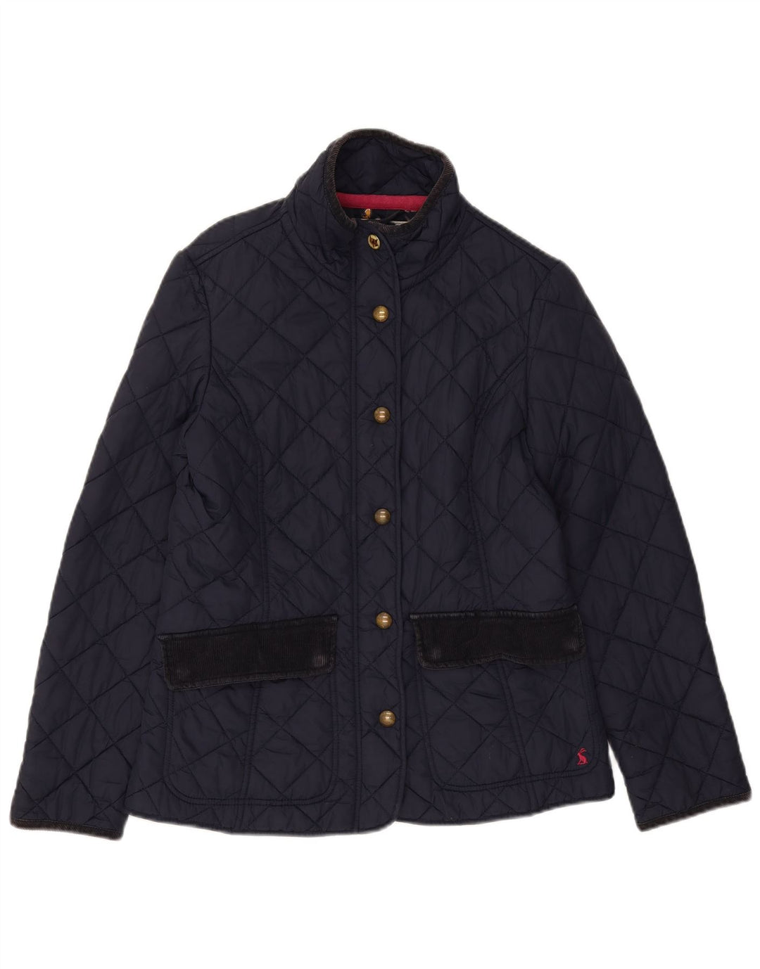 Giacca trapuntata da donna Joules UK 12 cotone medio blu navy