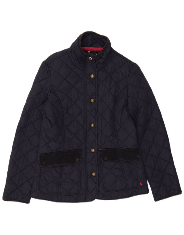 Giacca trapuntata da donna Joules UK 12 cotone medio blu navy