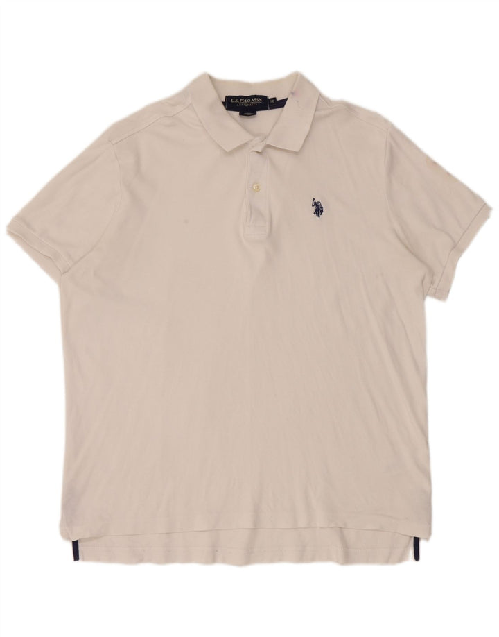 Polo Assn. Camicia da uomo in cotone bianco medio
