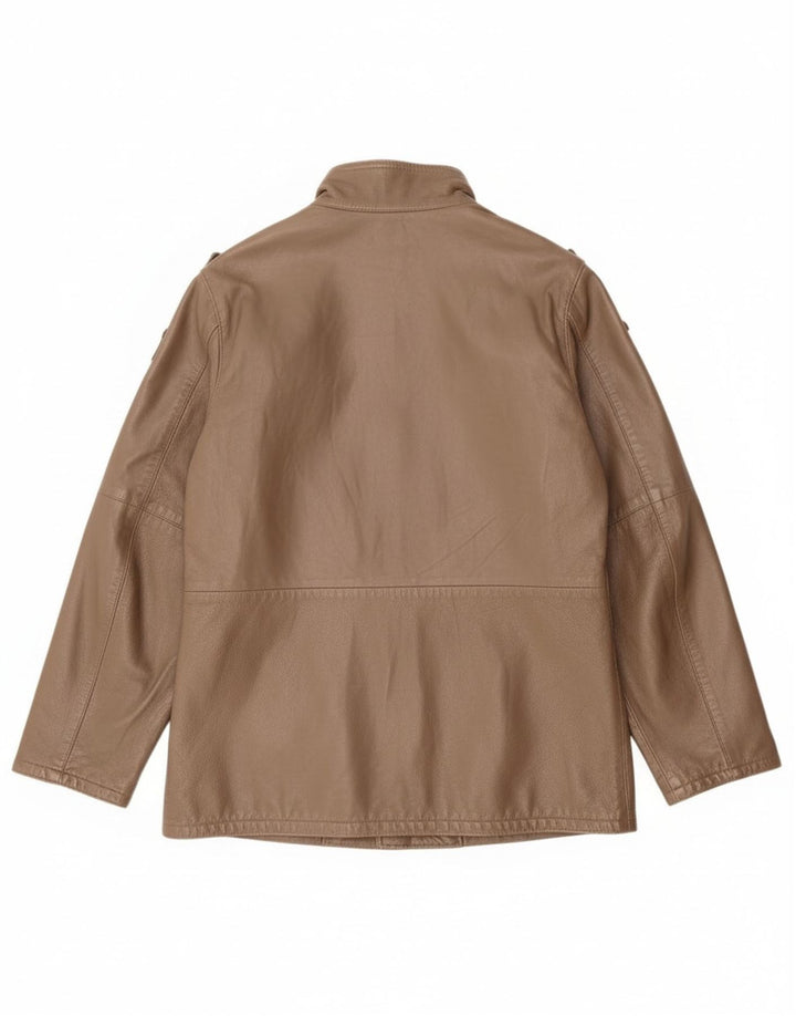 Giacca in pelle militare vintage da uomo UK 38 Marrone medio