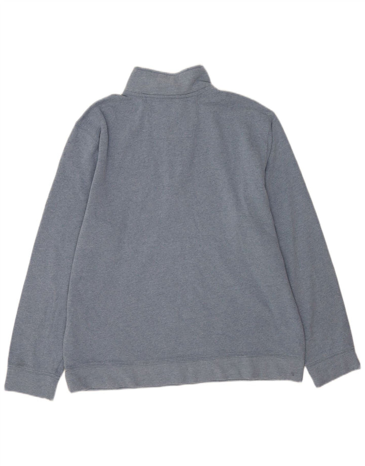 Felpa da uomo con collo con zip Nautica, maglione XL blu