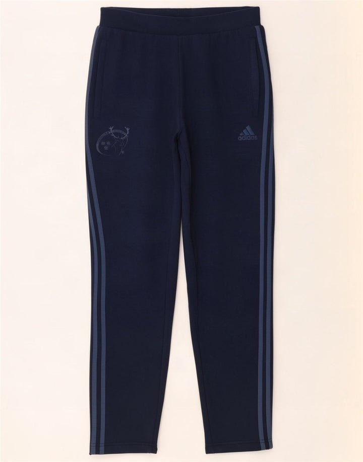 Pantaloni da tuta grafica Adidas Munster Rugby da uomo di colore blu navy medio