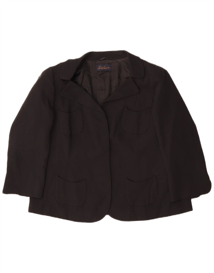 Giacca blazer da donna Luisa Spagnoli UK 18 XL seta nera
