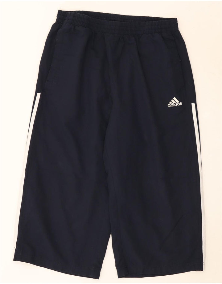 Pantaloncini sportivi da uomo Adidas Bermuda grandi in poliestere blu navy