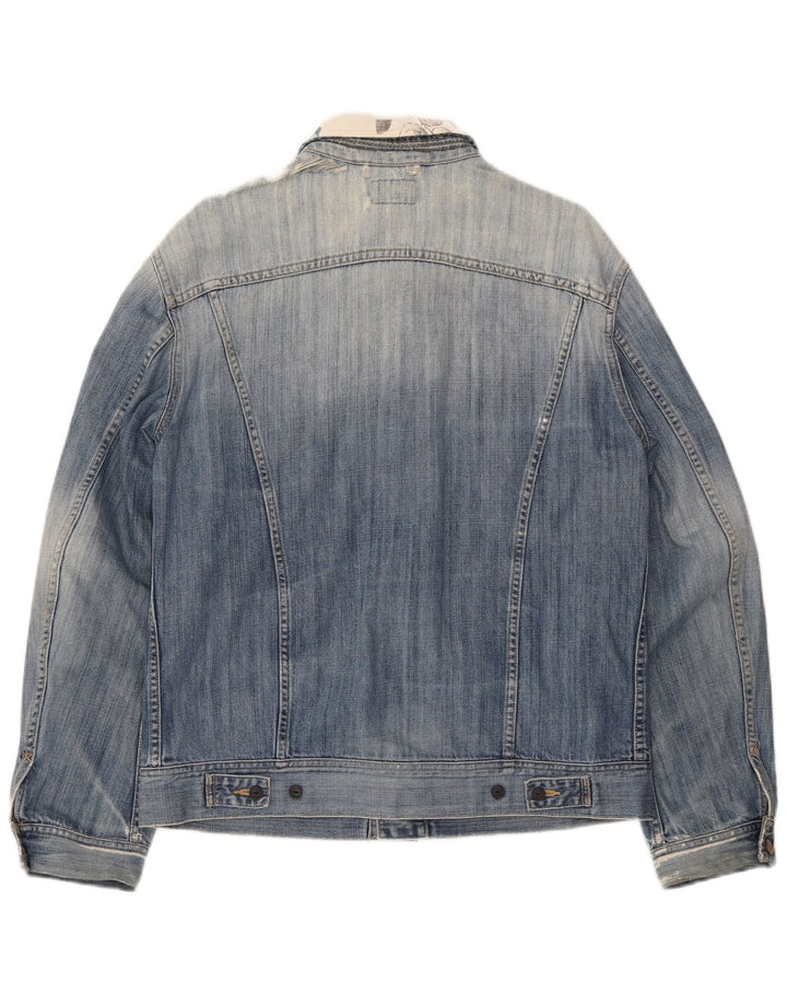Giacca in denim da uomo Lee UK 42 XL cotone blu