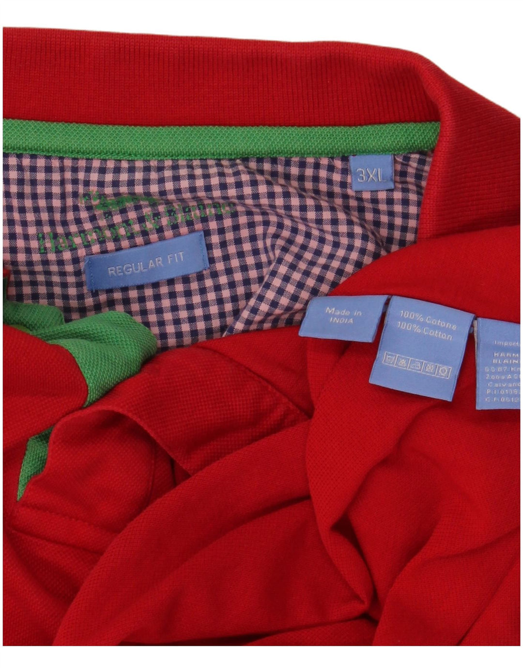 Polo da uomo con vestibilità regolare grafica HARMONT & BLAINE 3XL cotone rosso