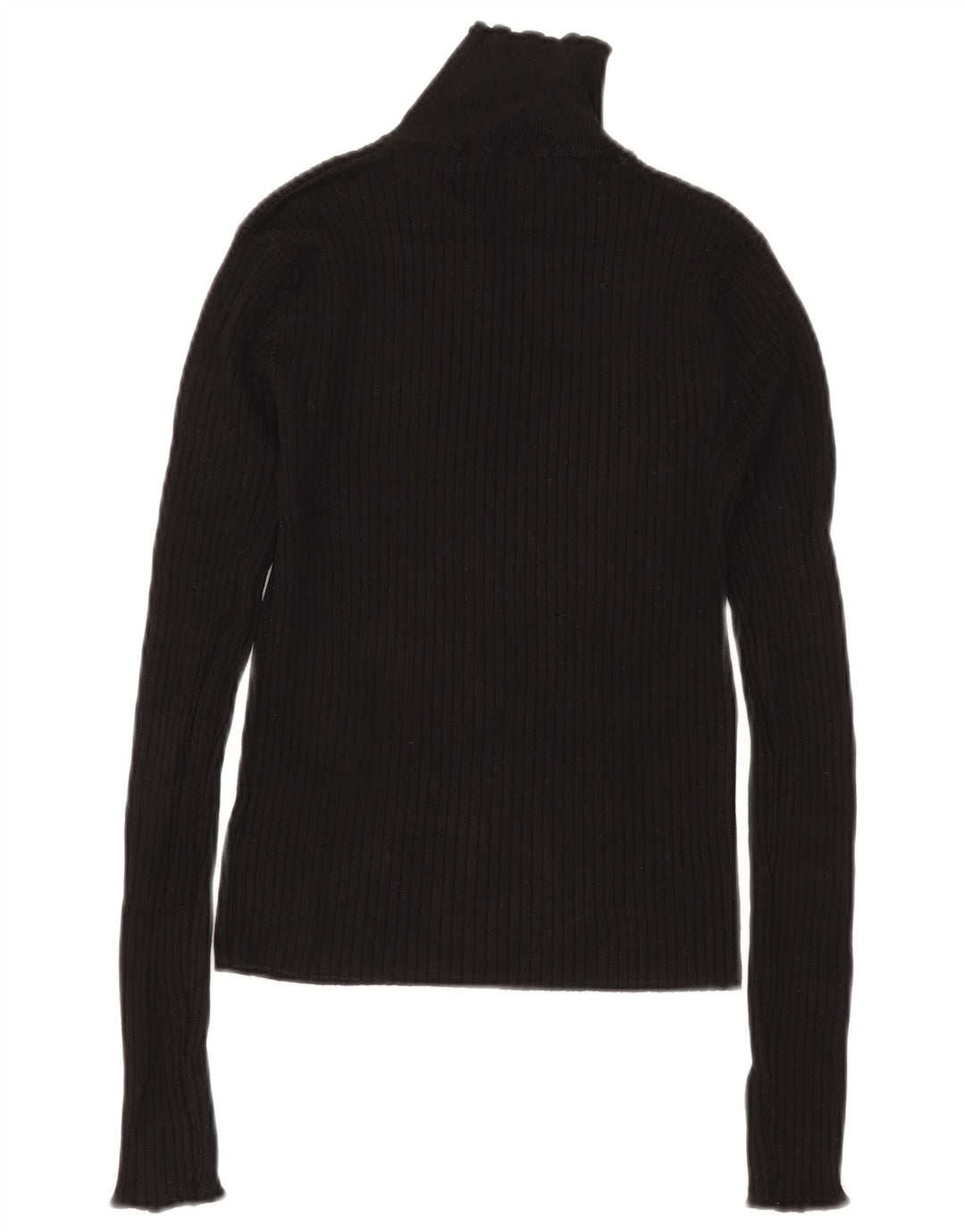 Maglione maglione a collo alto da donna Zara UK 12 viscosa nera media
