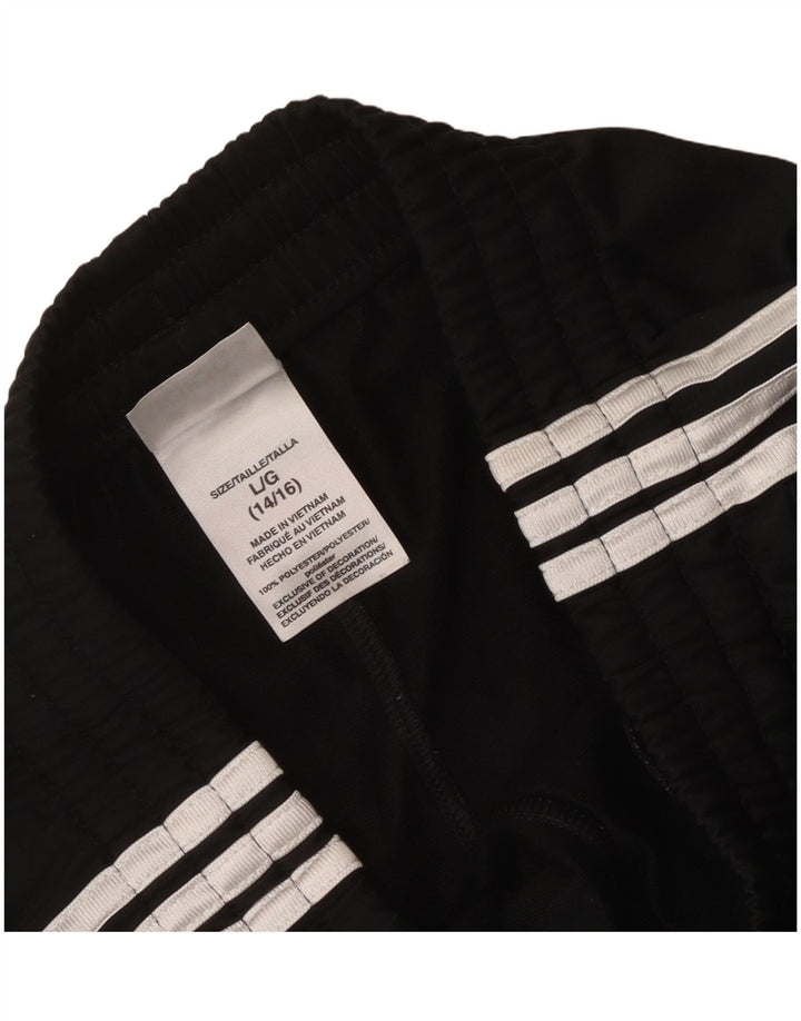 Pantaloni della tuta da ragazzo Adidas 14-15 anni grandi neri in poliestere