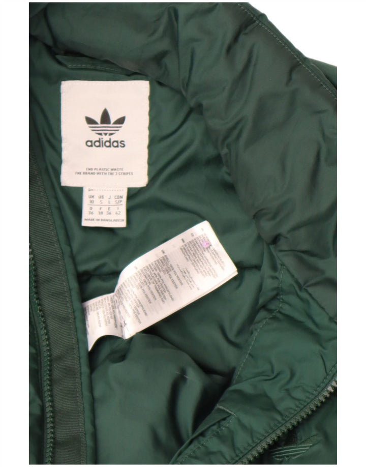 Giacca imbottita oversize da donna Adidas UK 10 Small Verde Poliestere
