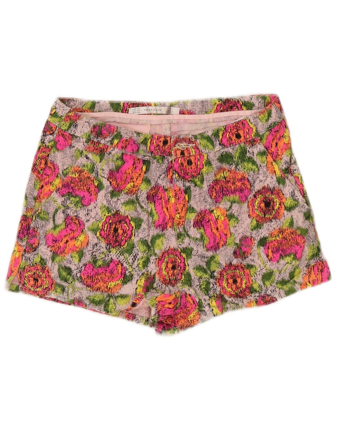 Pantaloni caldi da donna Zara XS W24 in cotone floreale multicolore