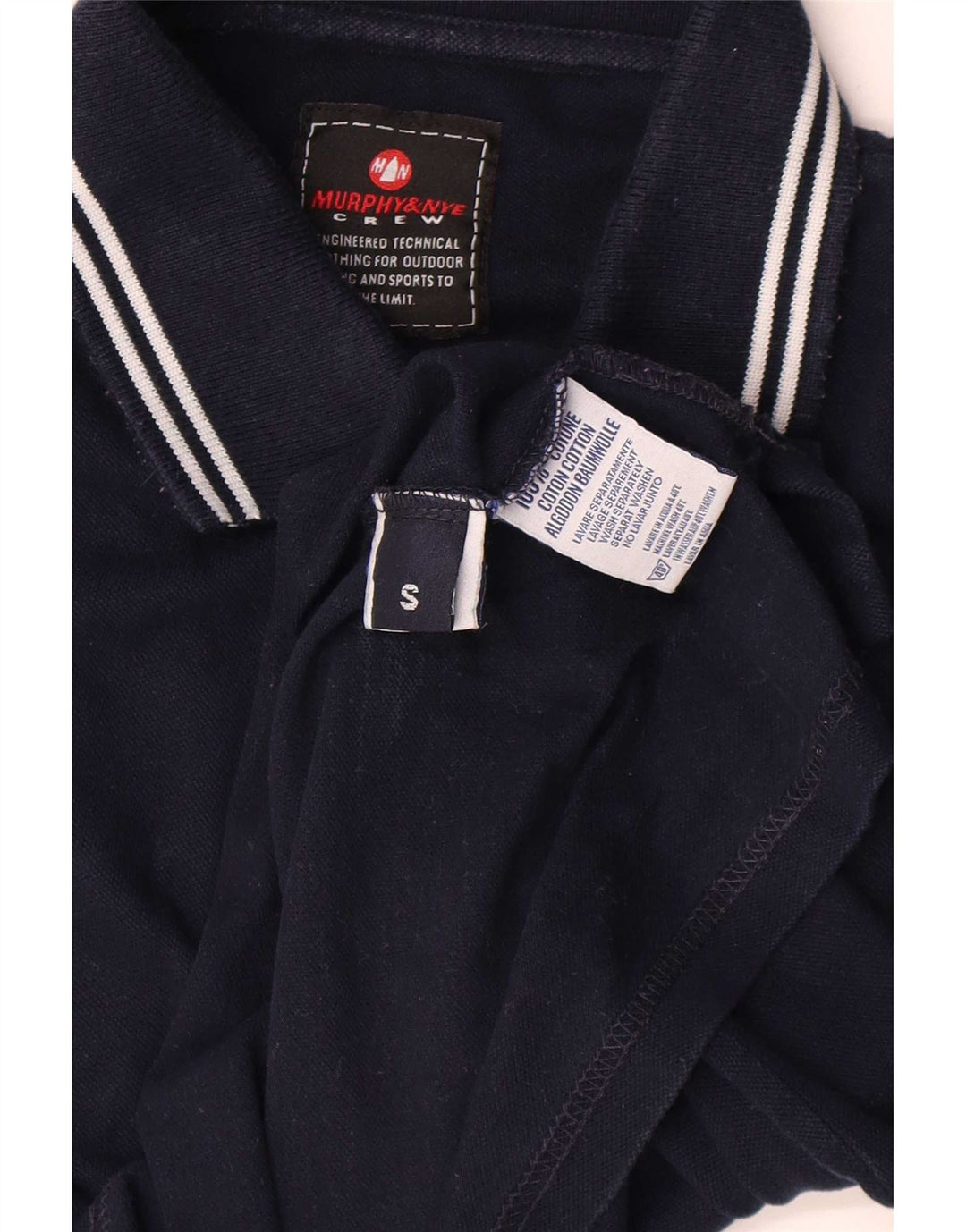 Polo da donna Murphy & Nye UK 10 piccola in cotone blu navy