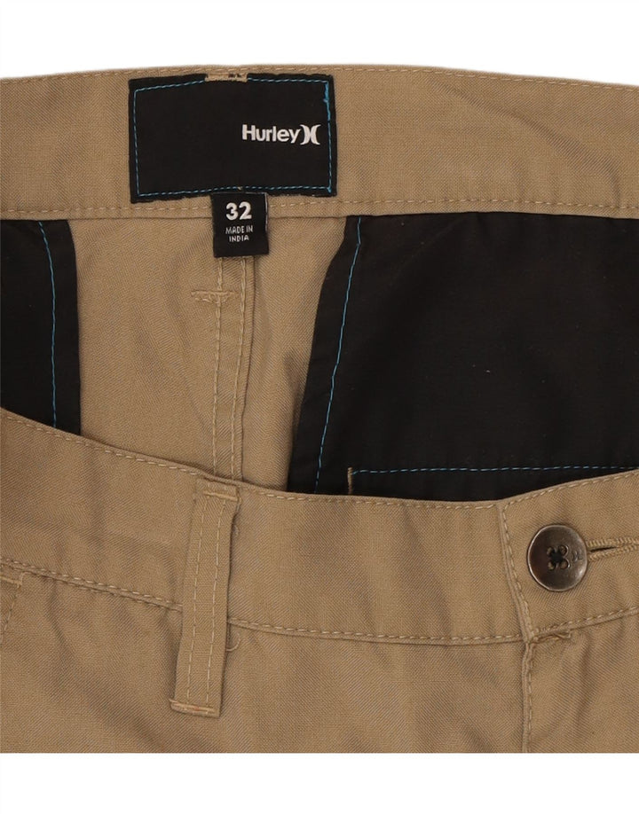 HURLEY Mens Casual Shorts W32 Medium  Beige Polyester Vintage Hurley and Second-Hand Hurley from Messina Hembry 
