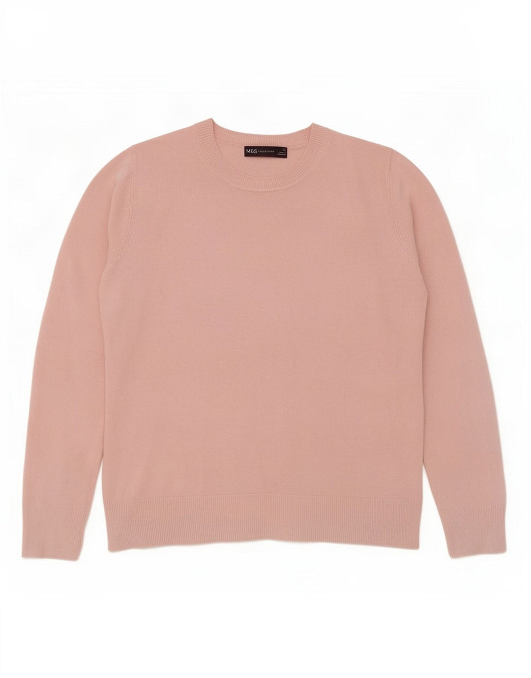 Maglione maglione girocollo da donna Marks & Spencer UK 12 Rosa medio