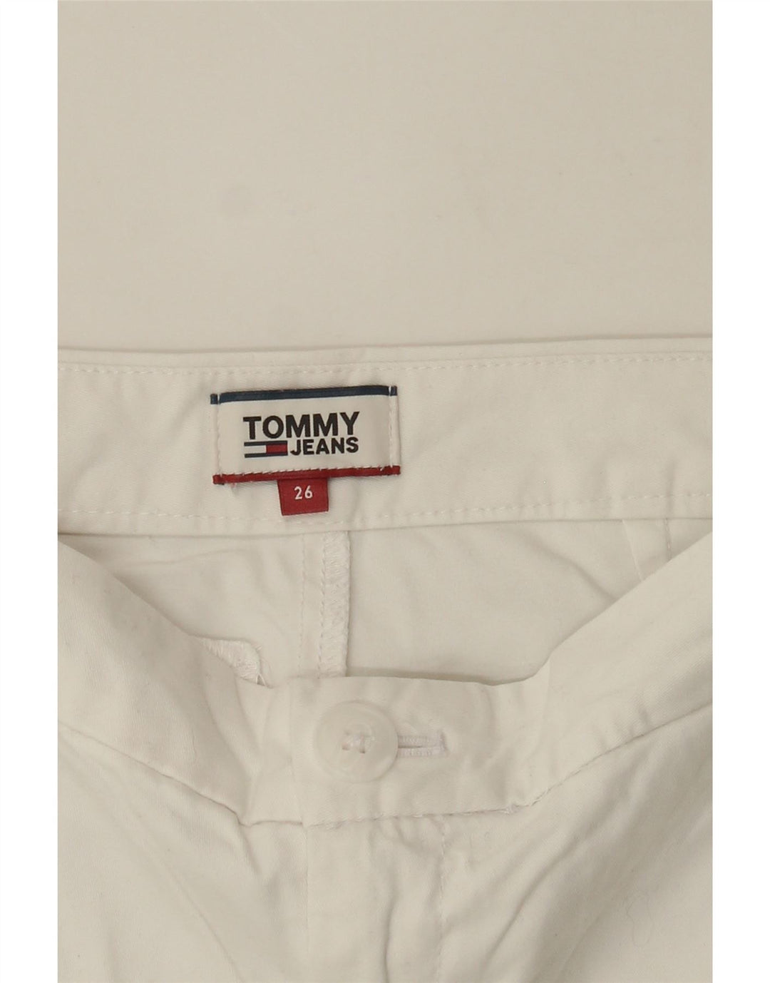 TOMMY HILFIGER Womens Chino Shorts W26 Small White Cotton Vintage Tommy Hilfiger and Second-Hand Tommy Hilfiger from Messina Hembry 
