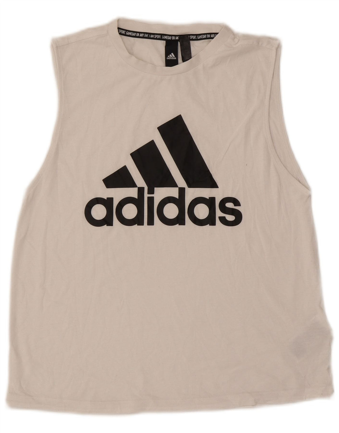 Canotta grafica da donna Adidas UK 8/10 piccola poliestere bianco