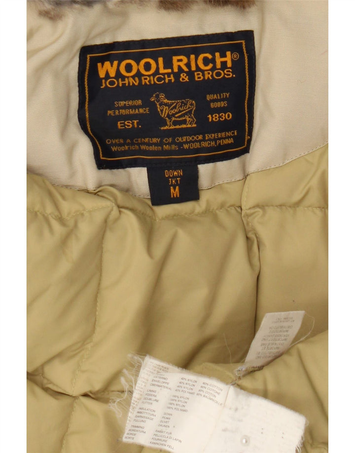 Giacca imbottita da donna Woolrich UK 14 Cotone beige medio