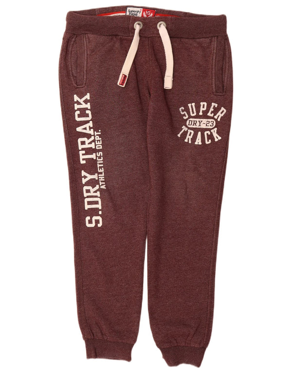 Pantaloni da tuta da uomo con grafica Superdry Joggers Large Maroon Cotton