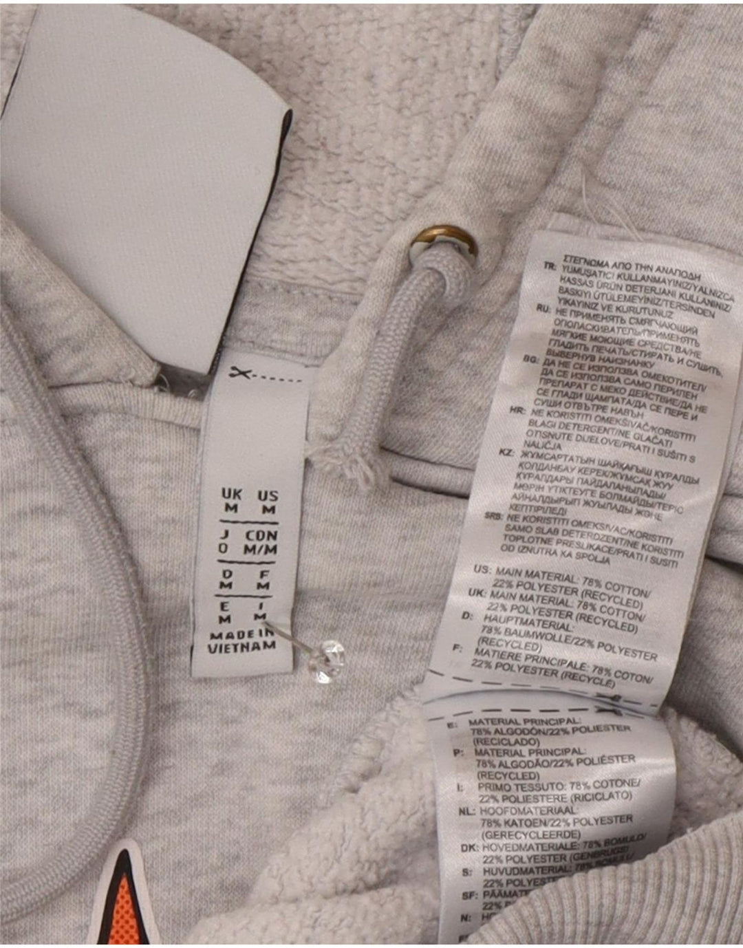 Felpa con cappuccio grafica da uomo Adidas in cotone grigio medio