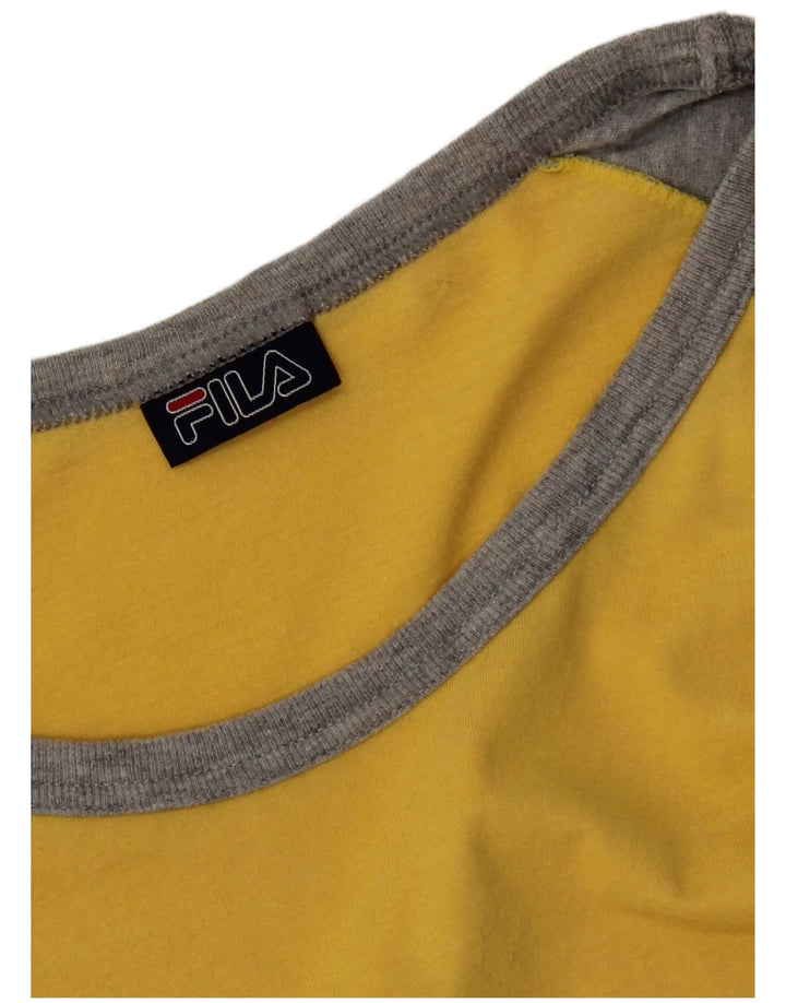 T-shirt Fila da uomo Top color giallo medio