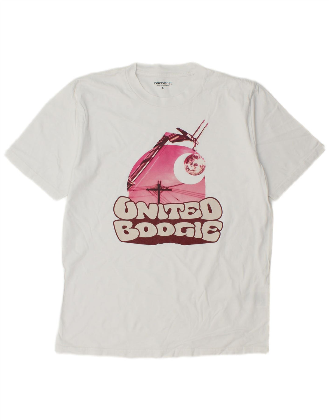 CARHARTT T-shirt grafica da uomo grande in cotone bianco
