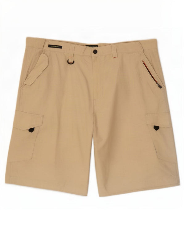Pantaloncini cargo da uomo vestibilità regolare Marks & Spencer XL W38 cotone beige