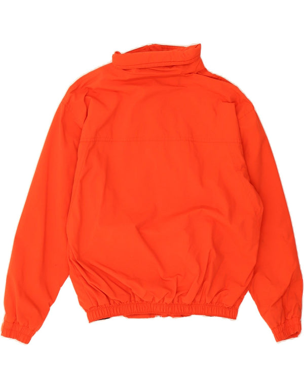 SLAM Womens Graphic Bomber Jacket US 7 Medium Orange Nylon