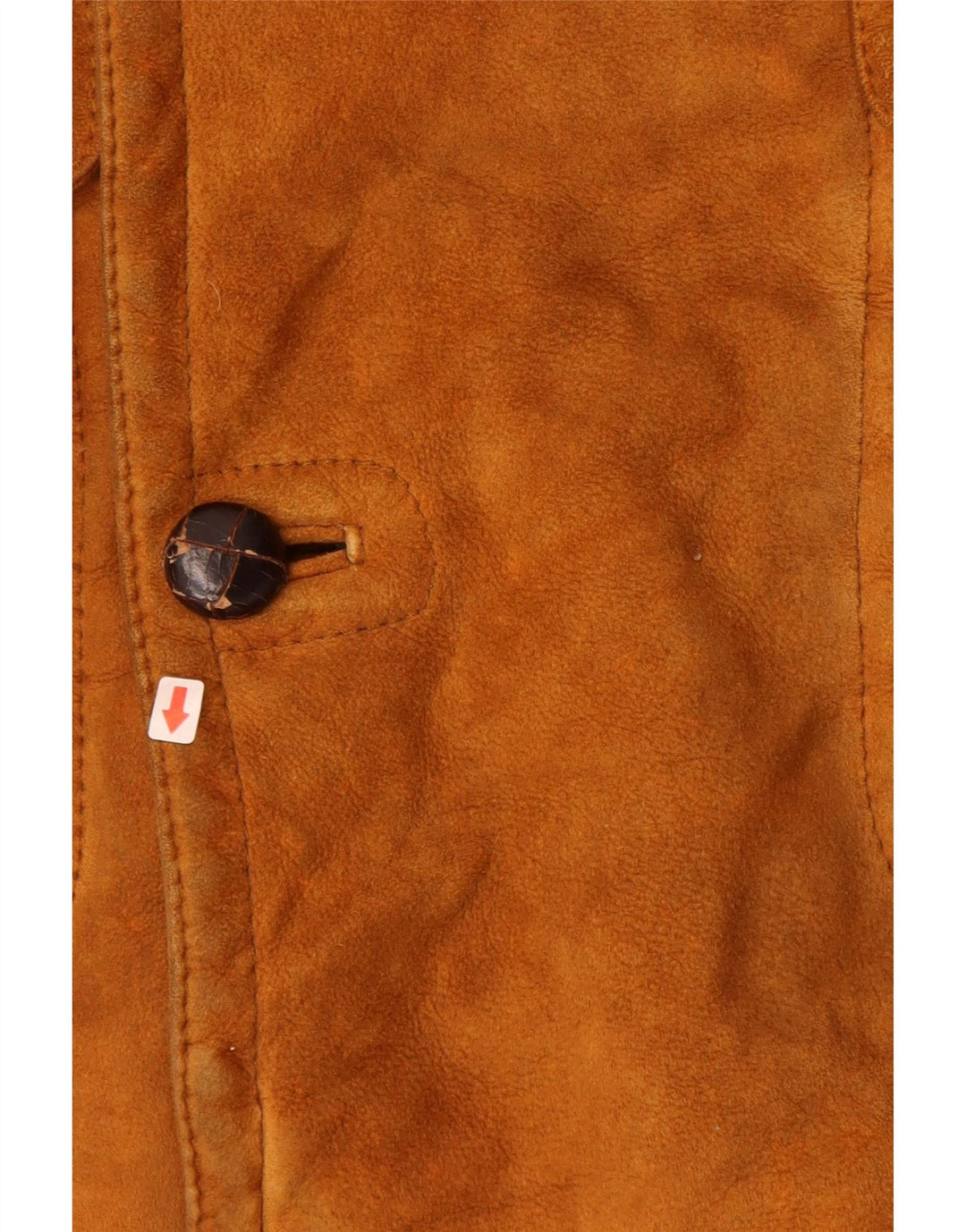 Cappotto da uomo in shearling VINTAGE IT 52 XL in pelle marrone