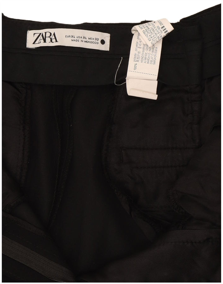 Pantaloncini chino da donna Zara XL W32 poliestere nero