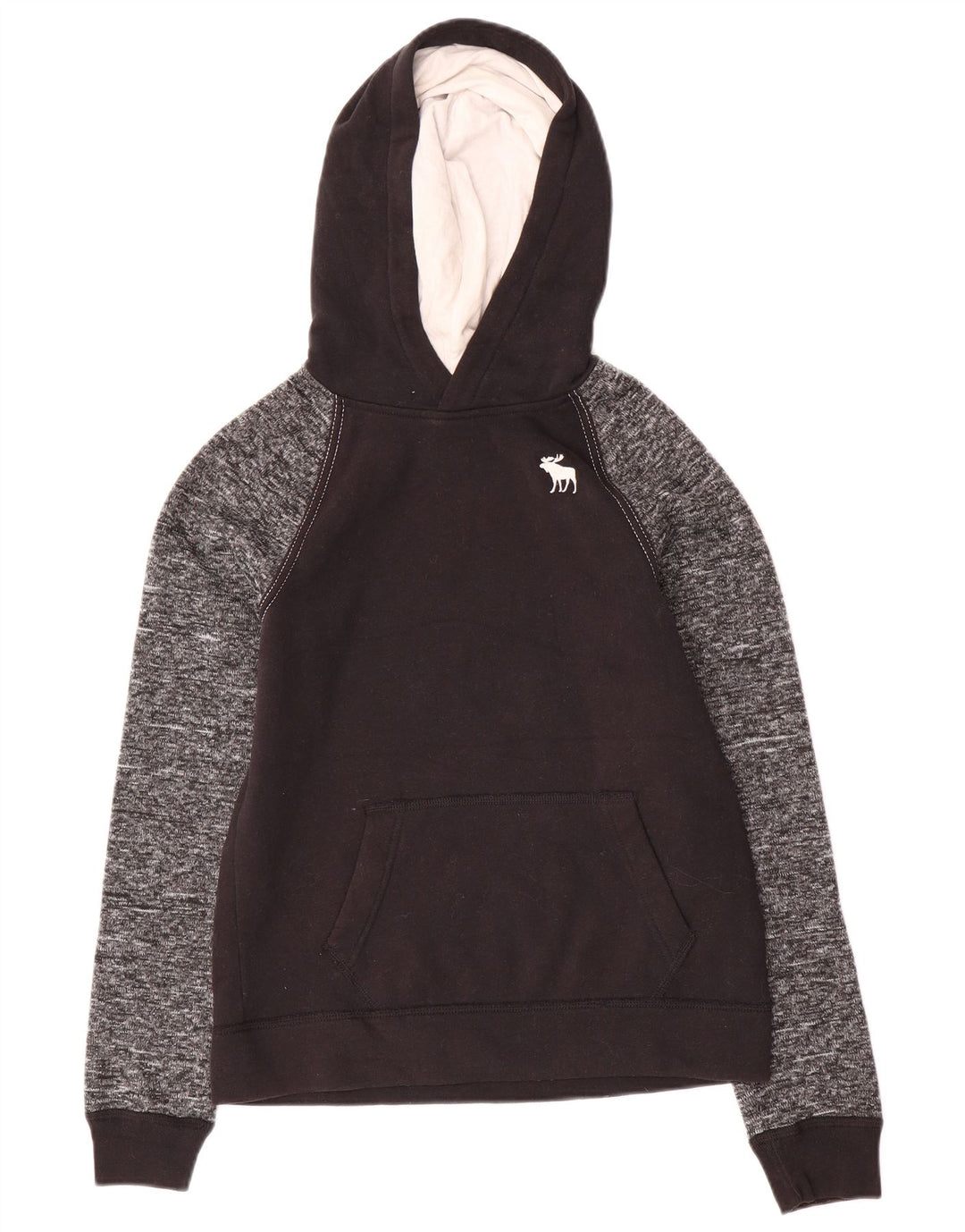 Maglione con cappuccio da bambino ABERCROMBIE & FITCH 13-14 anni Poliestere mélange nero