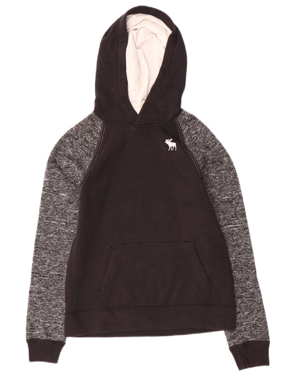 Maglione con cappuccio da bambino ABERCROMBIE & FITCH 13-14 anni Poliestere mélange nero
