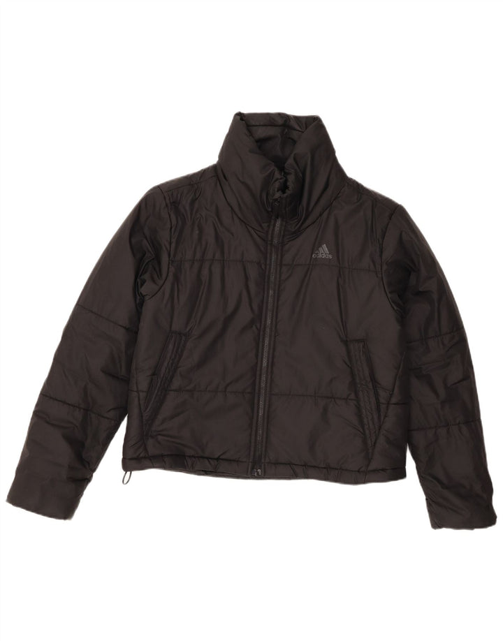 Giacca imbottita oversize con grafica Adidas da donna UK 4/6 XS poliestere nero