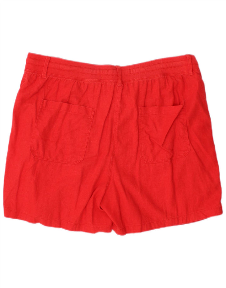 Pantaloncini chino da donna Marks & Spencer UK 14 Large W36 Lino rosso