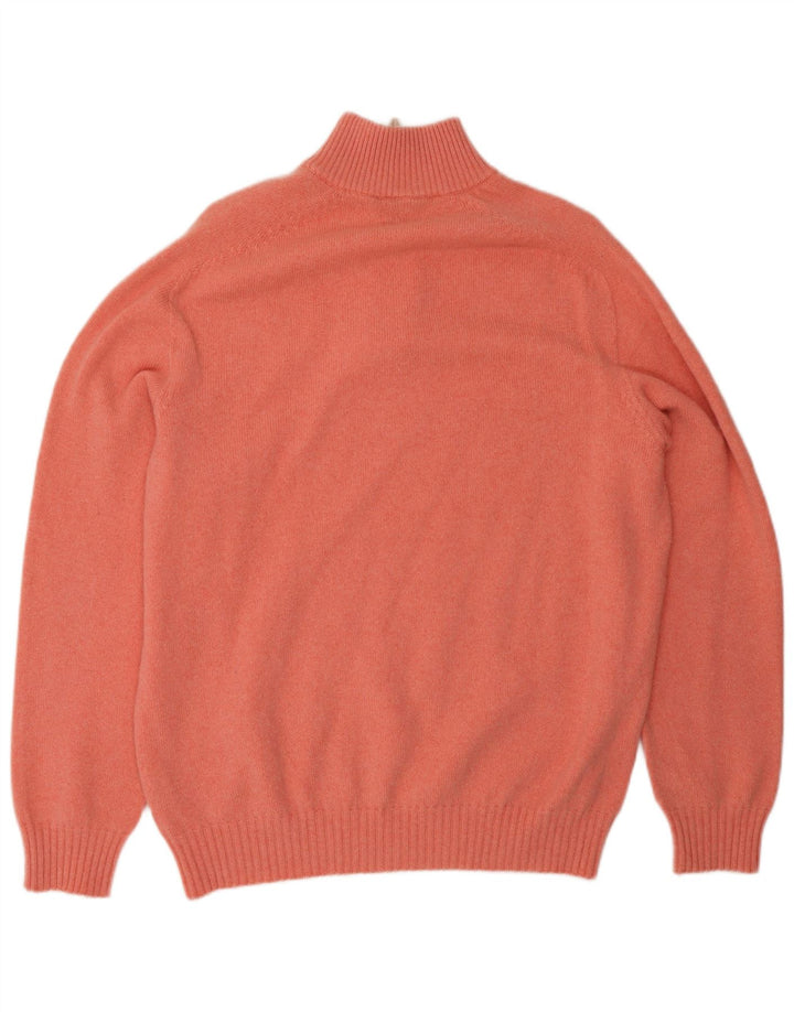 Maglione Gioferrari Uomo con Zip Collo IT 56 2XL Lana Rosa