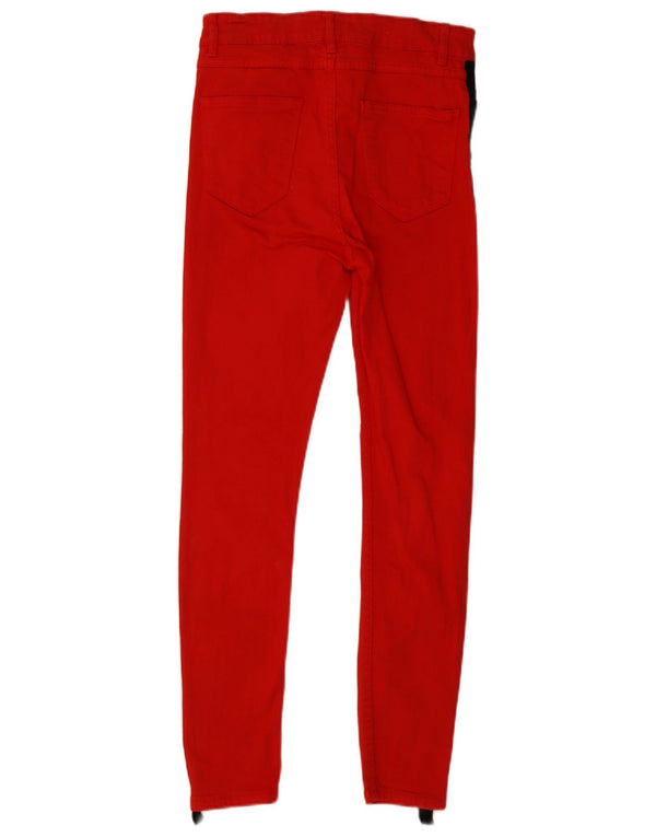 Jeans skinny da donna Zara EU 36 XS W26 L27 Cotone color block rosso