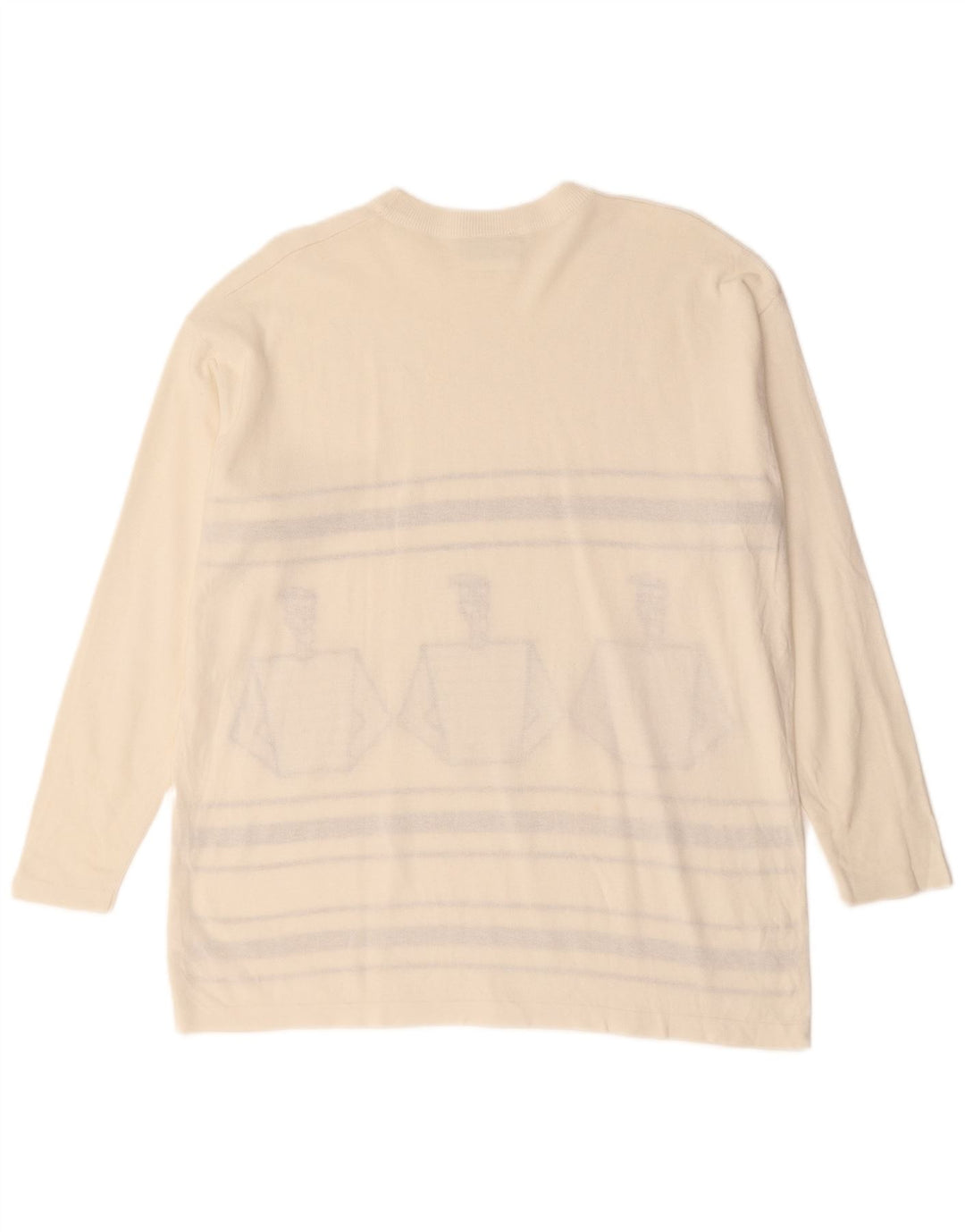 Sevres Top grafico da uomo a maniche lunghe XL a righe bianche