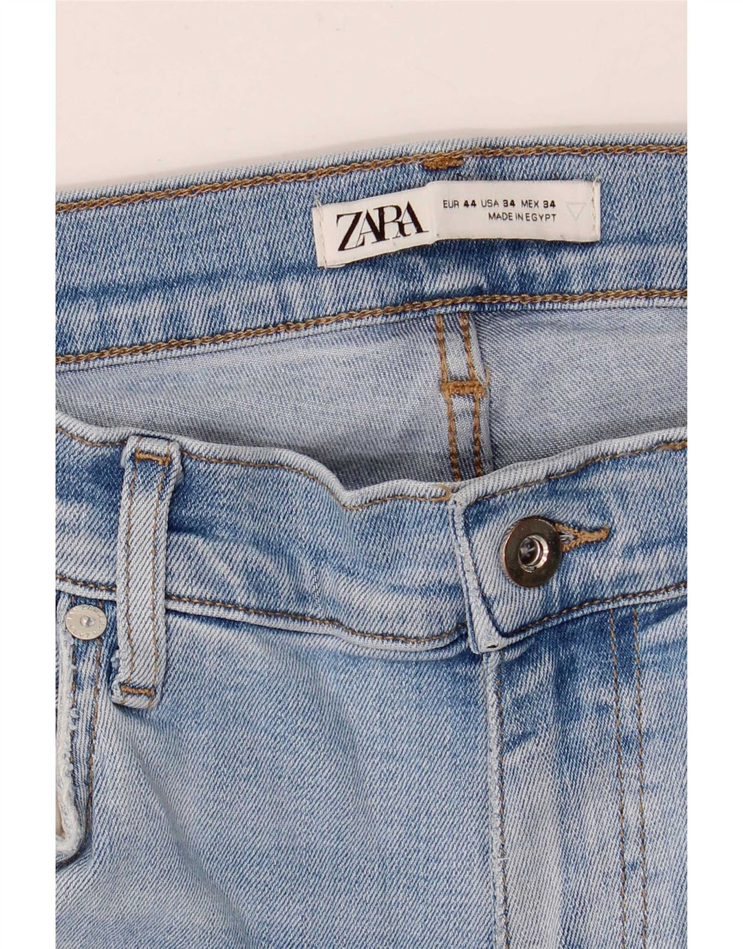 Jeans slim da uomo Zara EU 44 Large W34 L28 Blu