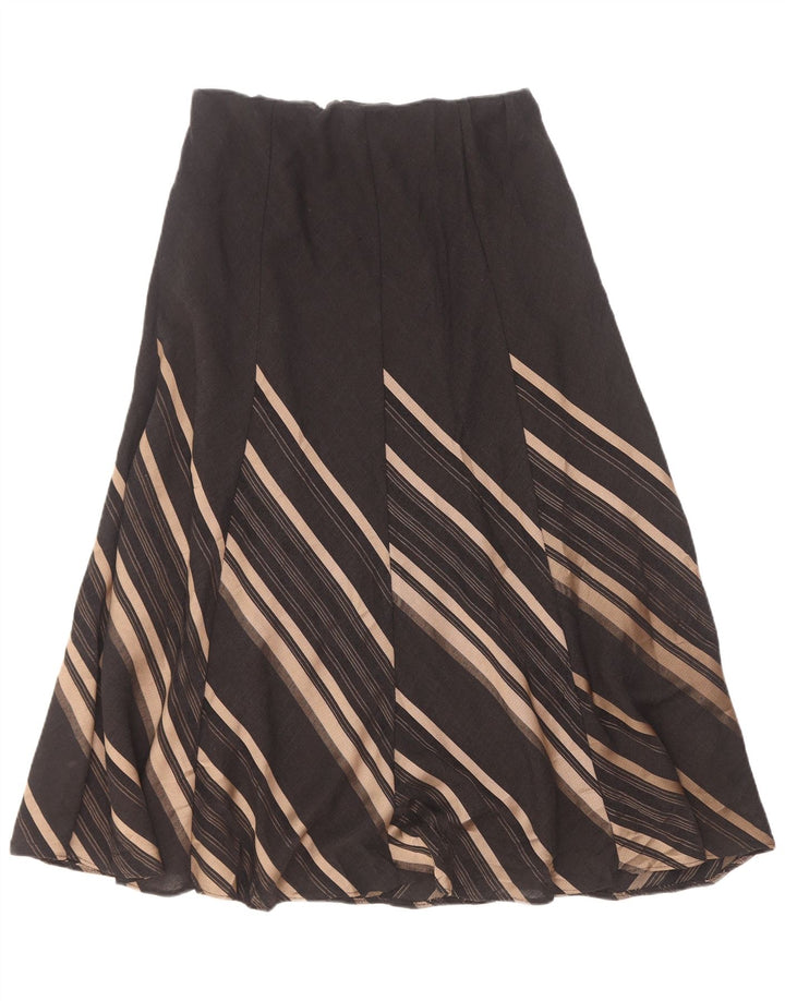 Gonna a trapezio da donna Marks & Spencer UK 14 media W30 blu navy a righe
