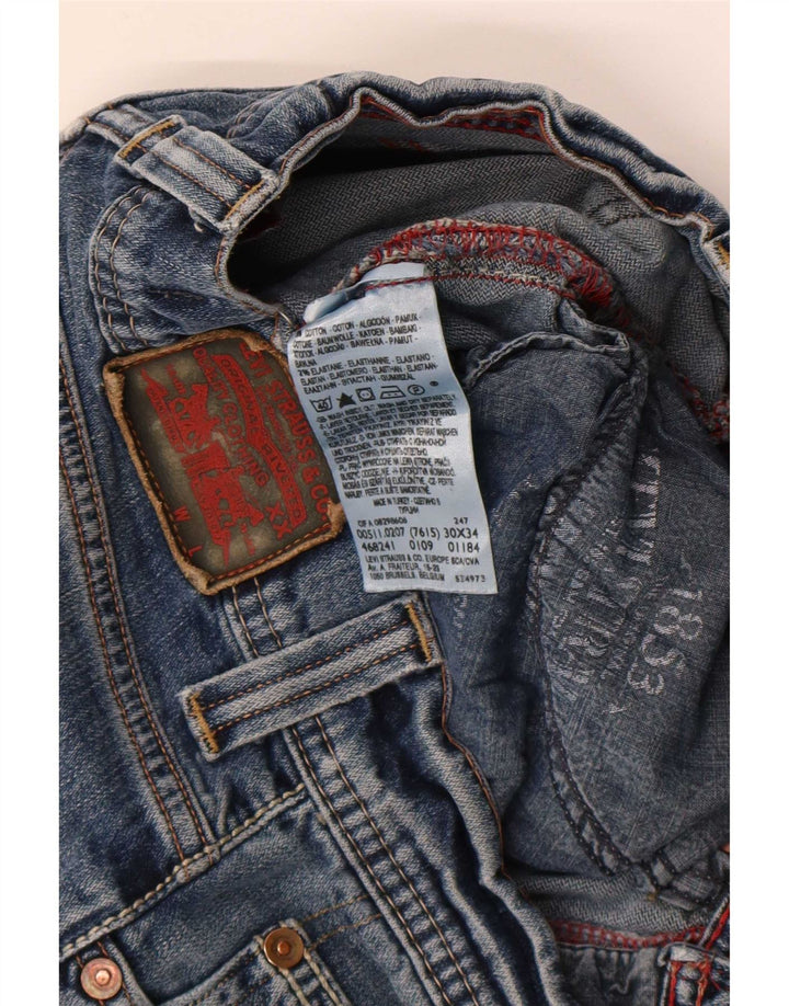 Jeans Levi's da donna 511 slim invecchiati W30 L29 cotone blu