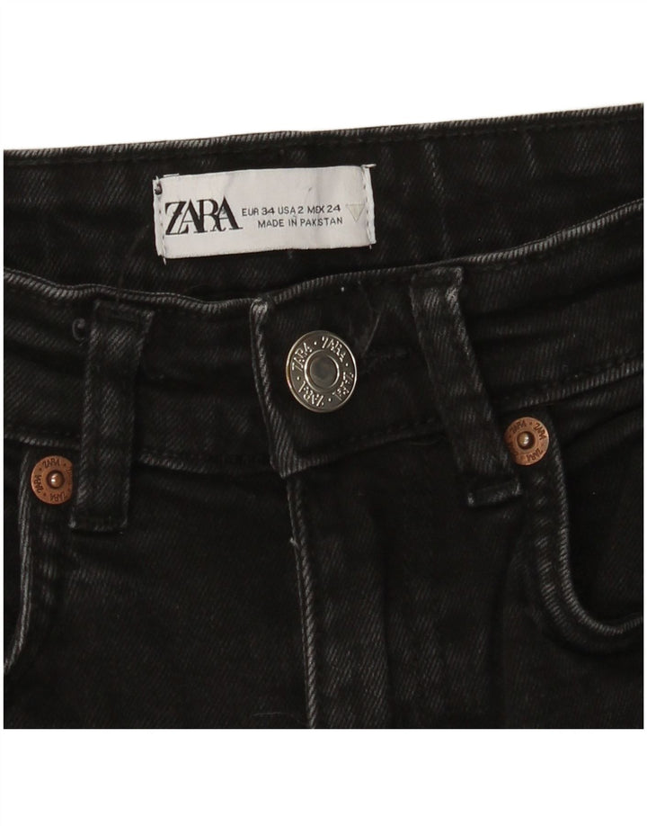 Jeans Bootcut da donna Zara EU 34 2XS W24 L26 Nero